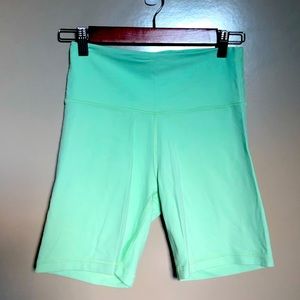 TNA butter neon green bike shorts